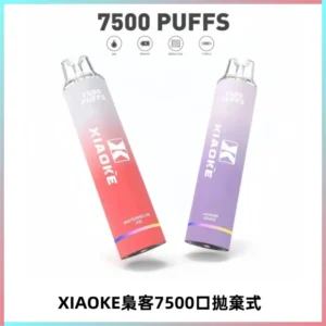 XIAOKE梟客7500Puffs跑馬燈拋棄式電子煙 可發光一次性